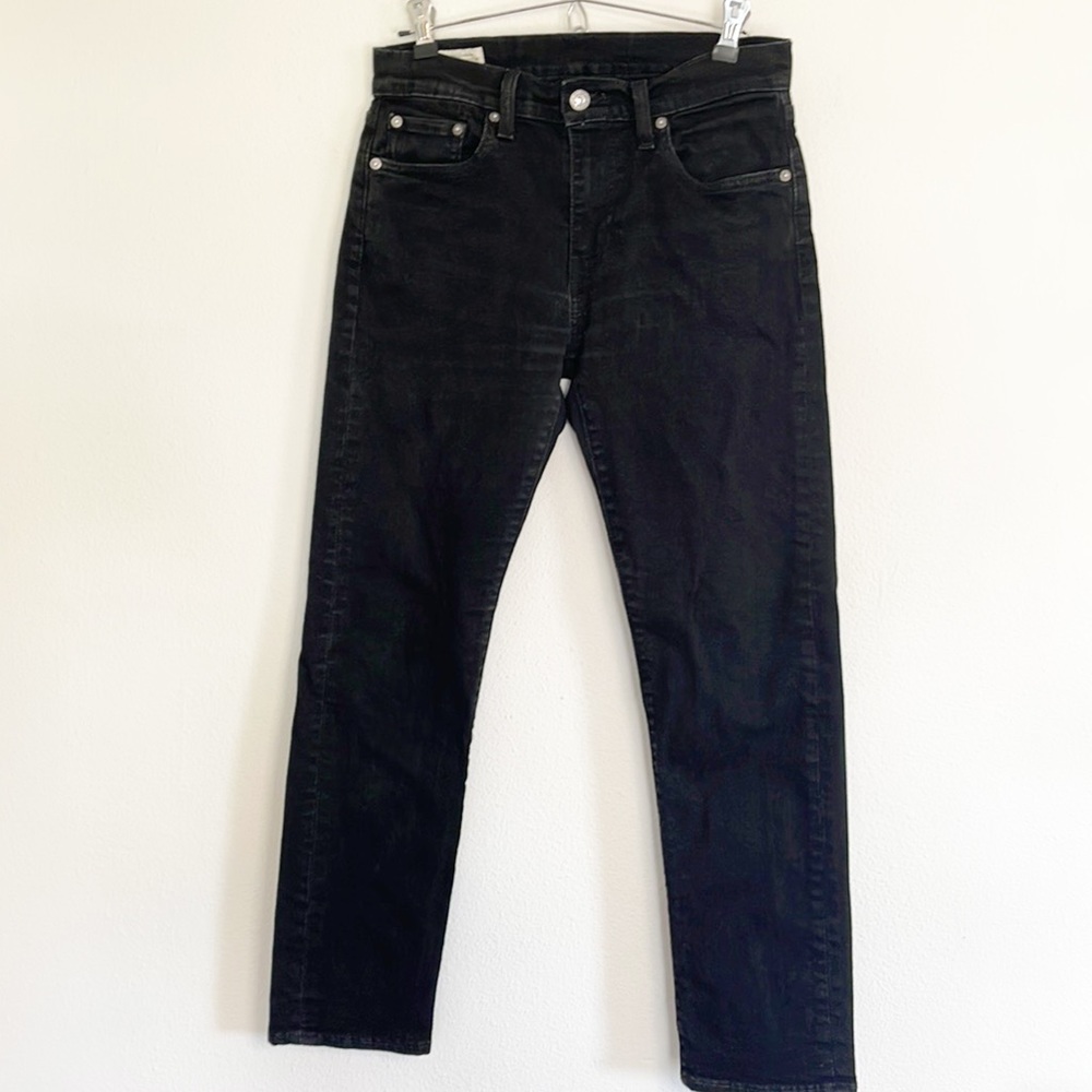 Levi’s 502 black taper leg stretch jeans 29x30